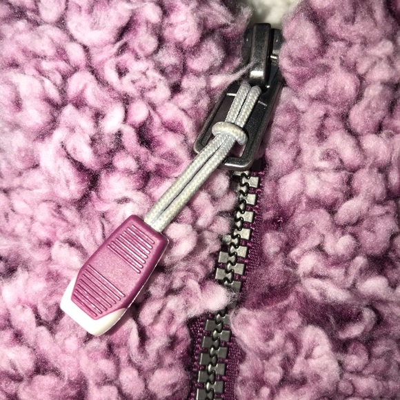 GreenTea Sherpa 1/4 Zip Pull Over Burgundy Small - Picture 5 of 12